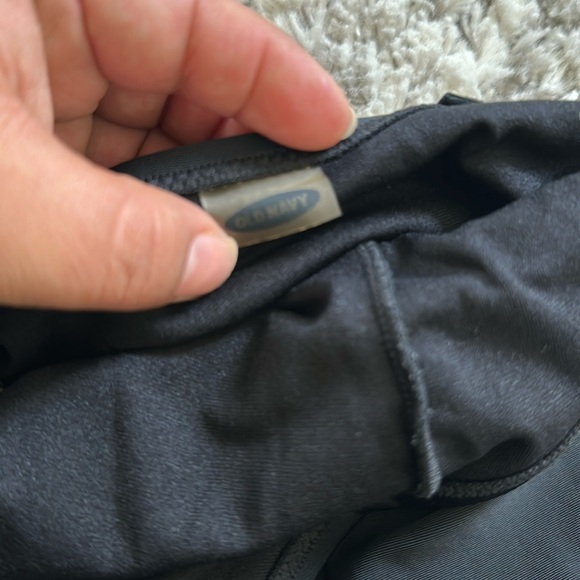 Old Navy Black Lace Up Neckline One Piece Swimsuit - Picture 6 of 8